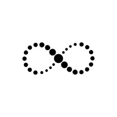Black infinite symbol for website and app