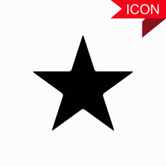 Black star icon for graphic and web design