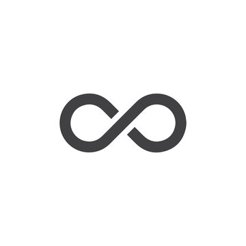 Black infinite symbol for app and web site