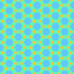 seamless geometric pattern with flowers