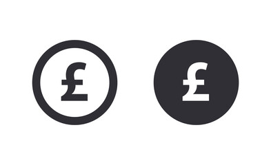 Pound sign. Coin icon. English currency pound. Vector money symbol. Bank payment symbol. World economics. Finance symbol. Currency symbol. Currency exchange. Pound money. Financial operations. 