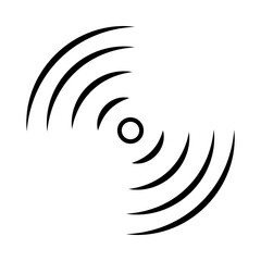 sensor wave icon, vector illustration