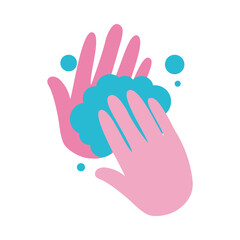 hands washing icon, flat style