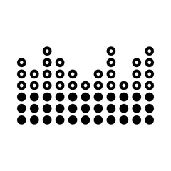 dots sound waves icon, vector illustration