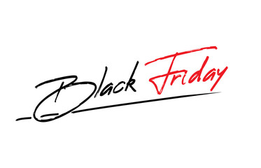 Black Friday sale banner. Minimal style Vector illustration. Black Friday isolated on white background