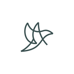 logo design bird line vector