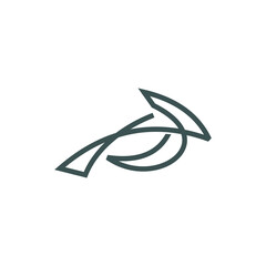 logo design bird line vector