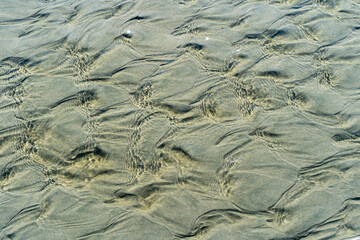 waves and ripples on sand for backgrounds 
