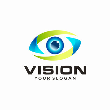 Eye logo icon symbol design. Creative camera media icon. Global vision logotype. Photo video control sign.
