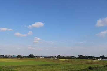 田舎　秋　青空　風景
