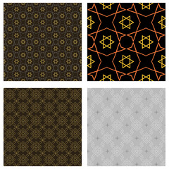 Modern geometric background patterns. Wallpaper textures, vector set