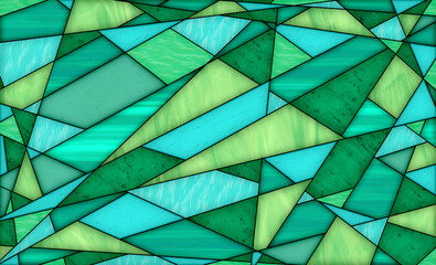 design for background and decoration of windows and glass doors in stained glass style