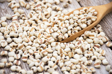 Obraz premium Adlay millet (white Job's tears , pearl millet or coix seeds )