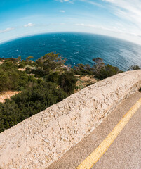 Beautiful landscape scenic view of turquoise  water and mediterranean landscape , Cala Formentor,...