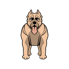 Vector of Pitbull dog cartoon design eps format, suitable for your design needs, logo, illustration, animation, etc.