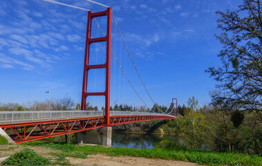 Guy West Bridge on a semi cloudy day