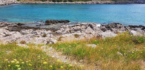 Fototapeta na wymiar Adriatic sea and rocky coast of croatia