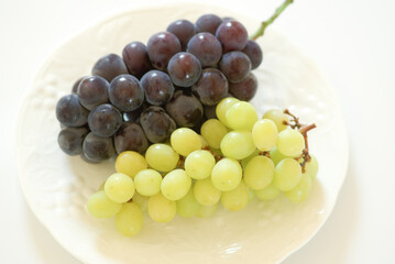 grapes on a plate