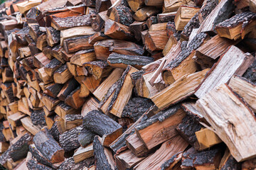 Pile of chopped firewood