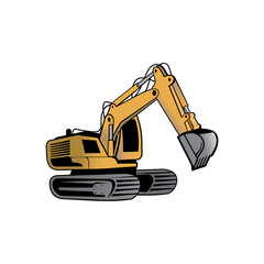 Vector of cartoon excavator design eps format, suitable for your design needs, logo, illustration, 
animation, etc.