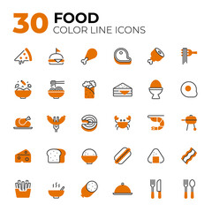 Set of Food icons.