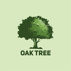 Vector of oak tree logo design eps format, suitable for your design needs, logo, illustration, animation, etc.