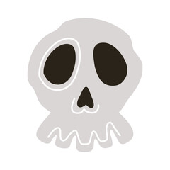 halloween head skull flat style icon