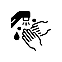 Black solid icon for essential