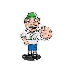 Vector of Referee cartoon character design eps format, suitable for your design needs, logo, illustration, animation, etc.
