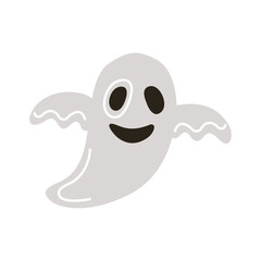 halloween ghost floating style flat icon