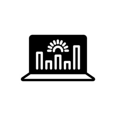 Black solid icon for representation