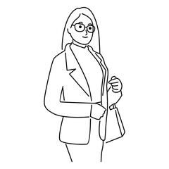 Vector illustration of businesswoman character