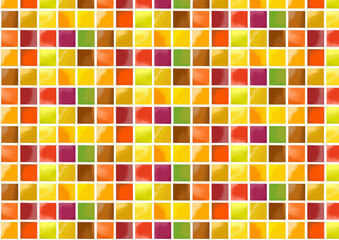 水彩　秋色　暖色　タイル　watercolor 　seamless pattern　tile 