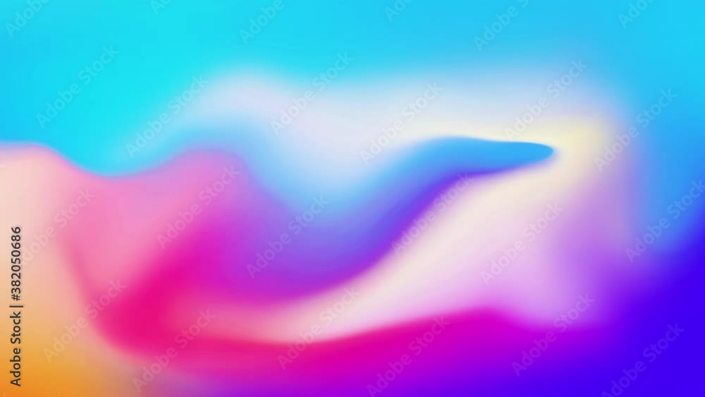 Poster trendy fluid blurred gradient background loop animation. colorful abstract liquid 3d shapes vibrant 