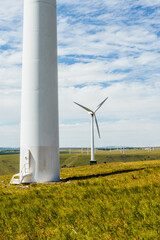 Wind turbines on the grassland