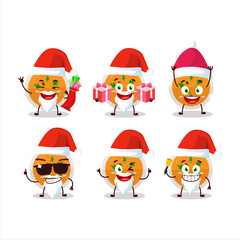 Santa Claus emoticons with mashed orange potatoes cartoon character