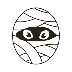 mummy halloween character line style icon