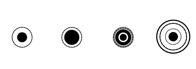 Gear wheel icon set. Simple Gear wheel collection. Cogwheel. Gear icons.