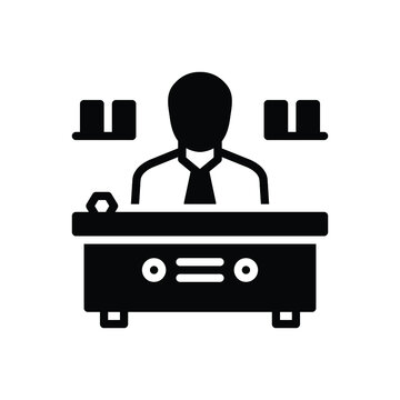 recommend clip art: Black solid icon for director