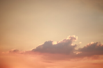 The sky with clouds in the morning, evening.