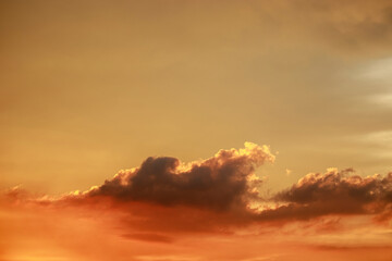 The sky with clouds in the morning, evening.