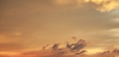The sky with clouds in the morning, evening.
