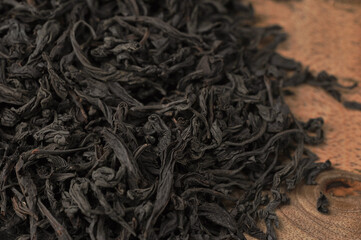 black leaf tea - top view