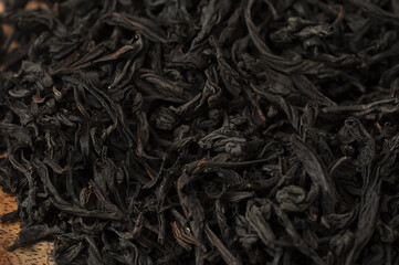 black leaf tea - top view