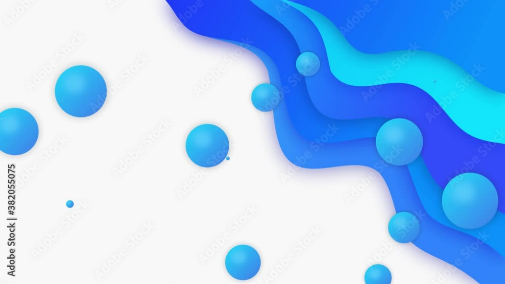 Aufkleber abstract beautiful loop animation background. blue shapes move screen, creating a vibrant. screensav