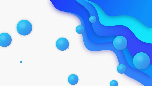 Abstract beautiful loop Animation Background. Blue shapes move screen, creating a vibrant. screensaver, pattern wallpaper, gradient, Business Presentation, Magazines, Flyers, Annual Reports, Posters