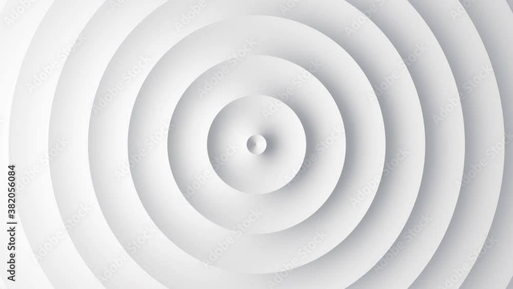 Poster abstract template with animation of white circular waves