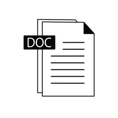 Document or file type trendy flat style icon. Doc symbol for your web site design, logo, app UI.
