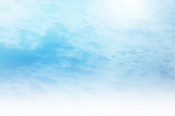 Blue sky with white cloud. The summer heaven is colorful clearing day Good weather and beautiful nature in the morning.