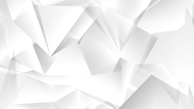 Seamless white abstract pattern. Geometric Triangles and Polygons Loop Background. Corporate Business Presentation, interview, music, Slideshow, Event, Party, motion graphics, Scene and titles, Logos